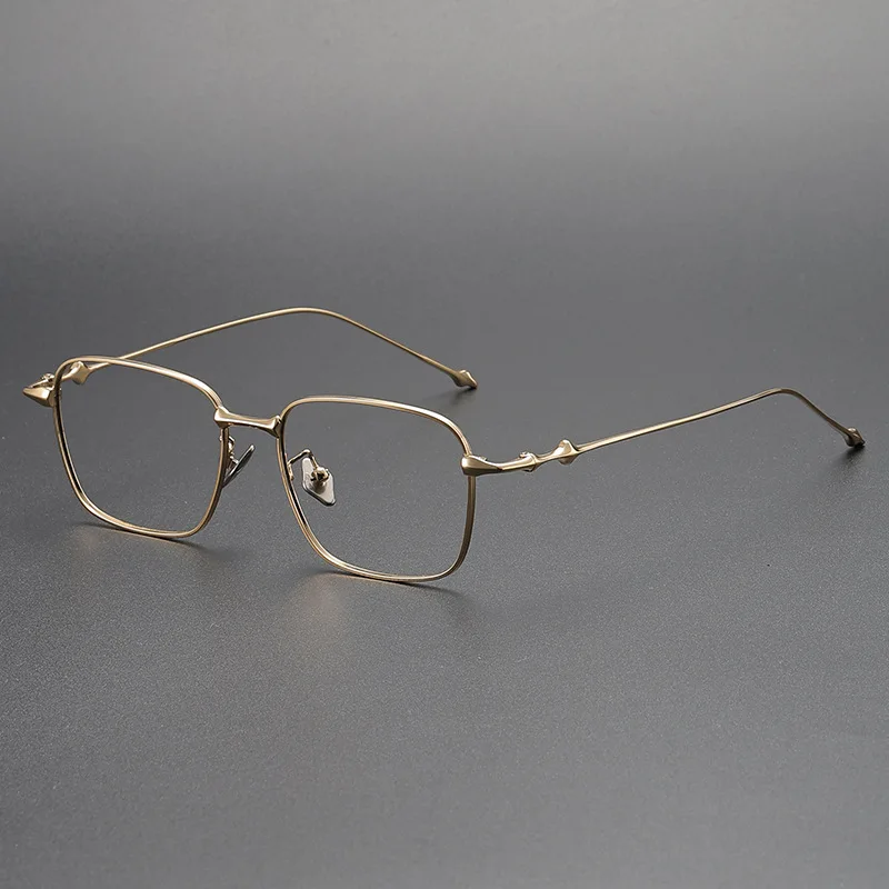 OLLYMURS موضة سبائك التيتانيوم الرجال والنساء نظارات ريترو الاتجاه تصميم مربع النظارات الطبية البصرية إطارات AD-702