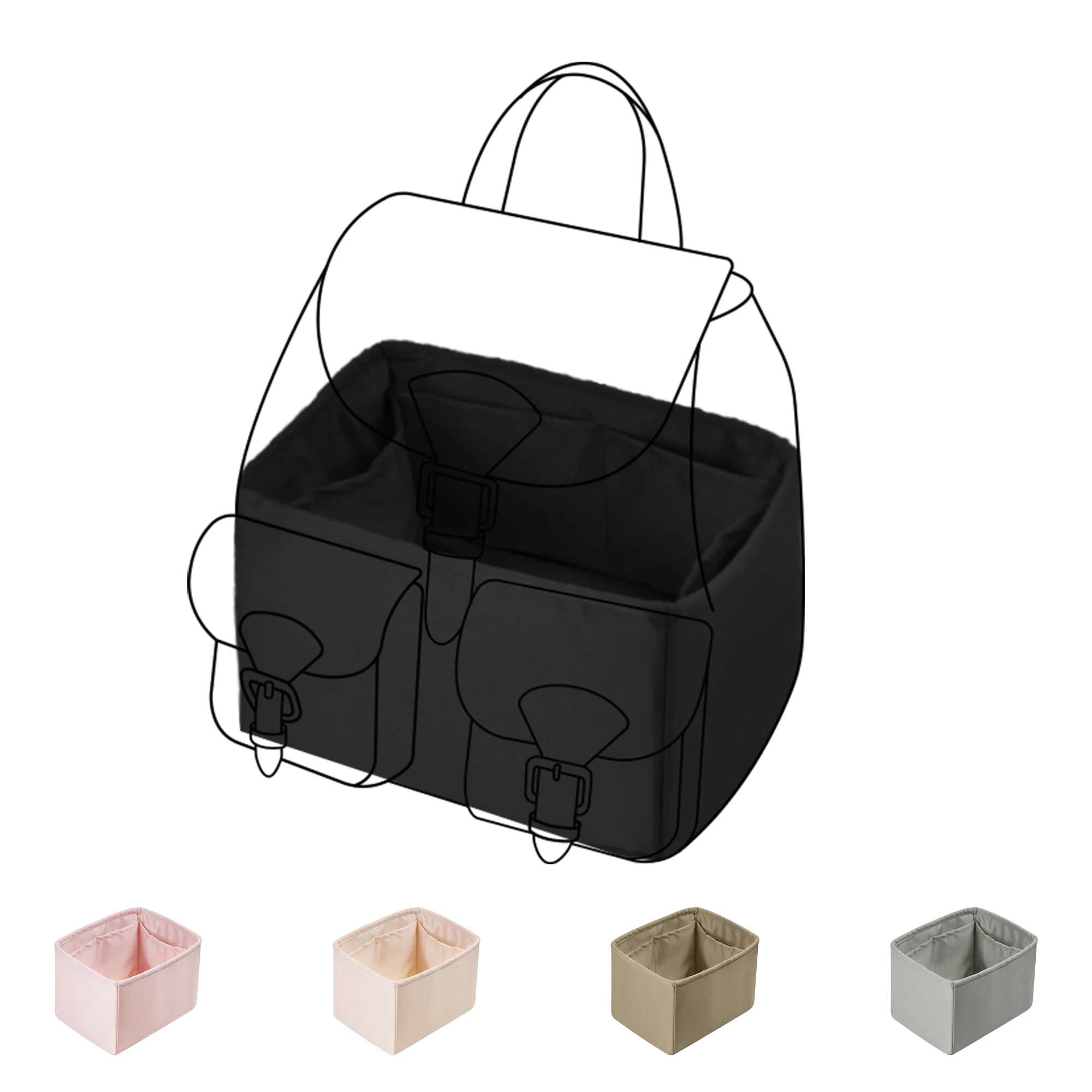 DGAZ Silk Purse Organizer Insert For LV Backup Backpack Bags,Silky Smooth Bag Organizer，Luxury Handbag & Tote Shaper