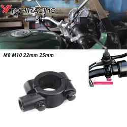 25mm 22mm M10 M8  Motorcycle Mirror Mount Holders Bracket Clamp For Motorbike Handlebar Moped Dirt Pit Bike ATV Quad 4 Wheeler