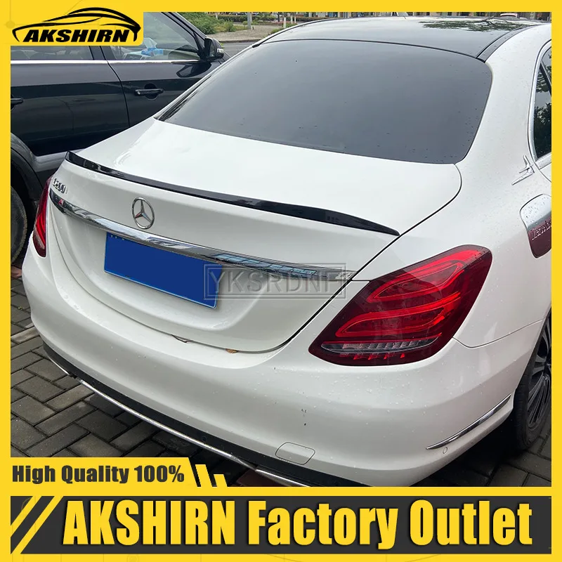 For Mercedes-Benz W205 spoiler 2016-2018 Class C180 C200L C63 spoiler high-quality ABS primer color car rear spoiler decoration