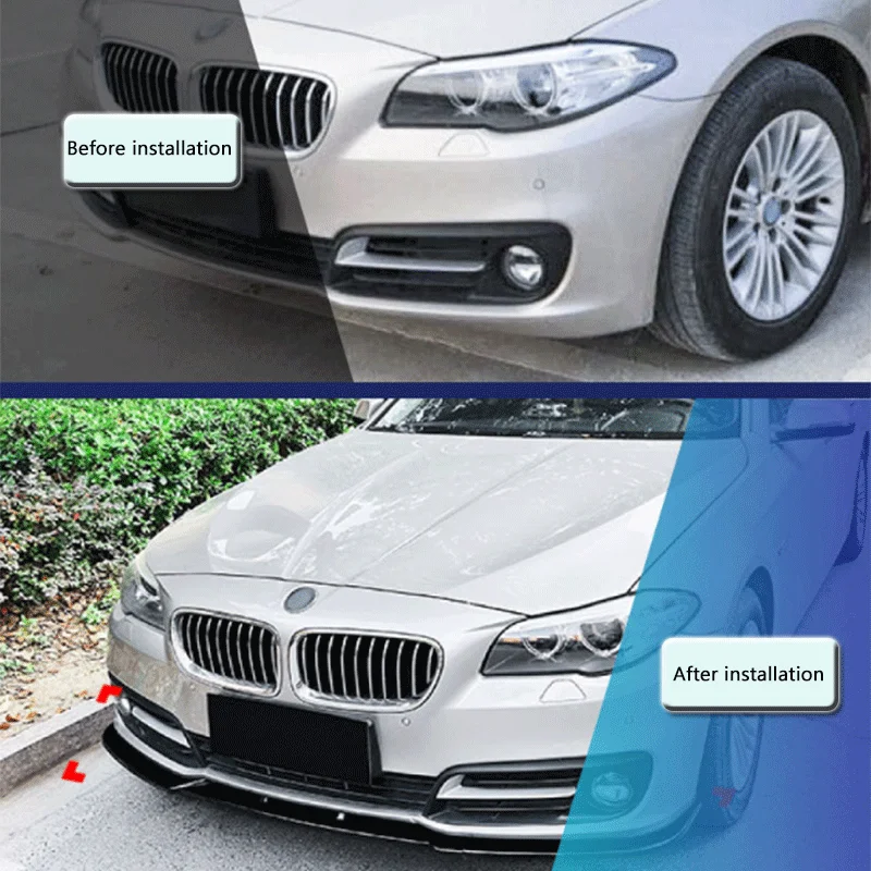 Adequado para bmw série 5 f10 f11 lci 2015-2017 edição de luxo pá frontal acessórios de modificação de lábio dianteiro