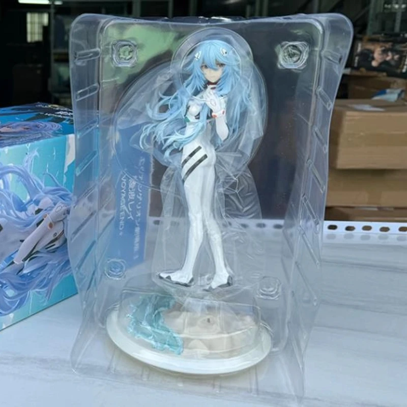 

Bandai 25 см аниме NEON GENESIS EVANGELION EVA Ayanami Rei Wave Beach Scene Model плотная одежда длинные волосы белые детские игрушки подарки