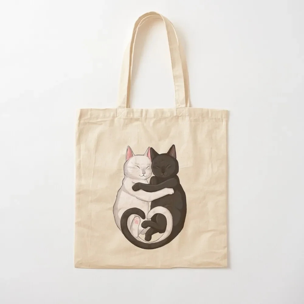 

Hugging Cats Tote Bag tote bag custom canvas shopping bag