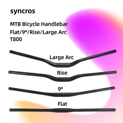 Syncros MTB Integrated Carbon Handlebar for BMX/Mountain Cycling Swallow-shaped Handlebar Flat/Rise 6/9/15 Degree