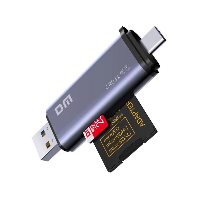 

DM 2 в 1 USB3.1 + Type C TF и SD кардридер CR031