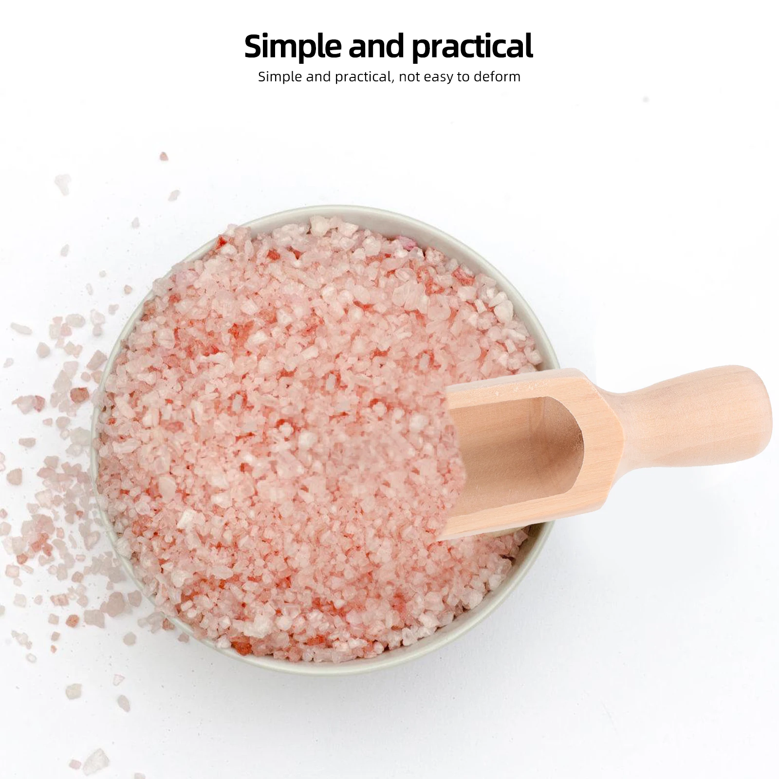 

Beech Bath Spoon Compact Tea Spoons Condiment Scoops Wooden Small Multi-function Teaspoon Set Kitchen Bar Tools