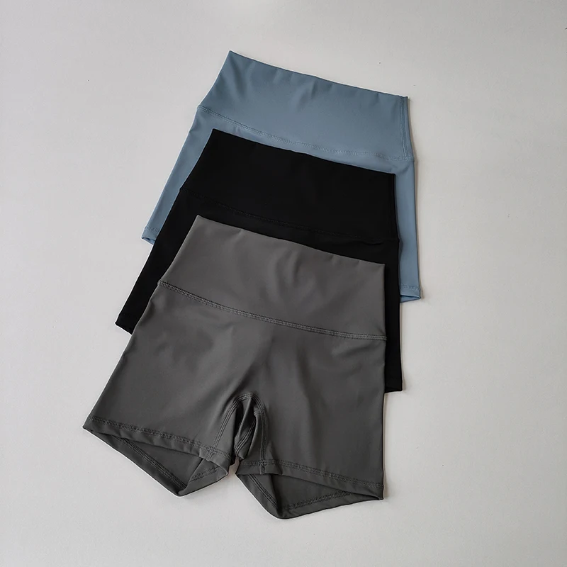 Yoga-Sportshorts, eng anliegende, elastische Dreiteilhose, hautfreundliches Gefühl, hohe Taille, hüftformend, schnelltrocknende Yoga-Hotpants – Detail 18