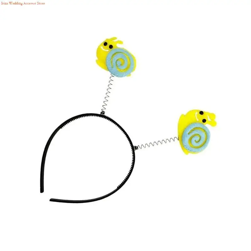 G92D Adorkable Snail Headpiece Prom Birthday Hair Bands Fun Headwear Cartoon Snail Festive Hair Headwear