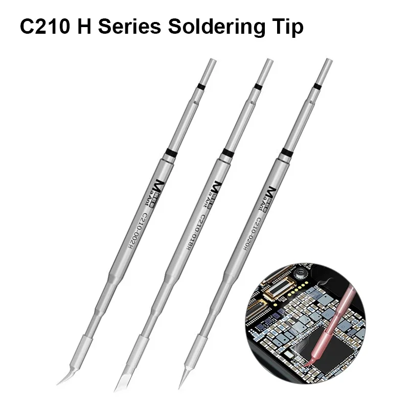 MaAnt C210 H Series Welding Tips for Mobile Phone Chip IC Repair Smooth Tinning Rapid Warming 210 Soldering Station Head