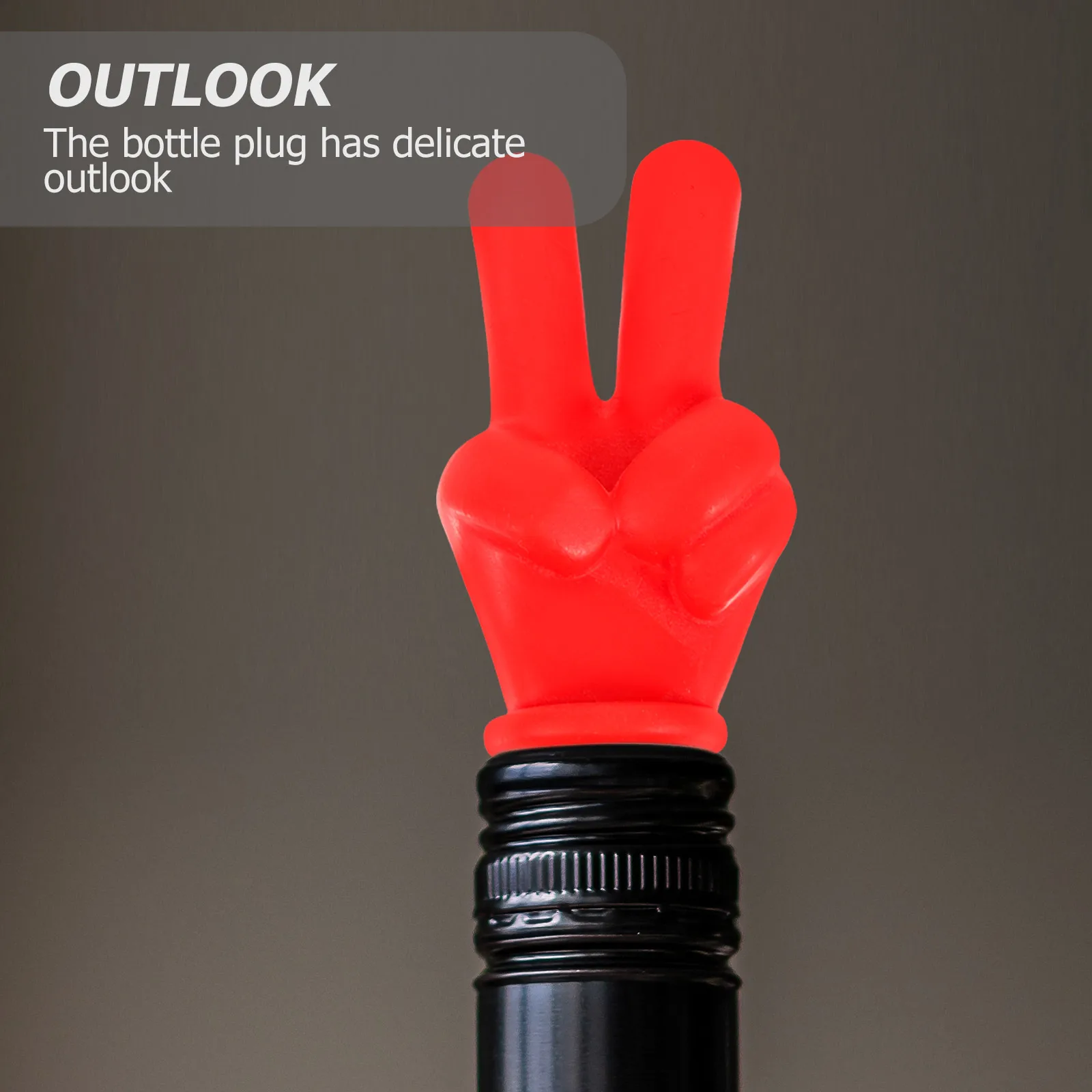 

Silicone Stopper Bottle Plugs V Shape Design Decorative Practical Home Bar Party Use Corks Durability