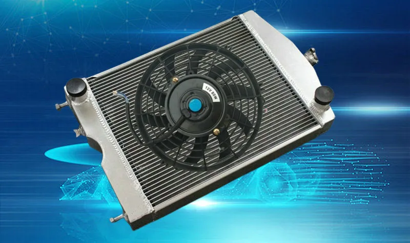 Aluminum Radiator+FAN FOR Ford 2N/8N/9N Tractor w/Ford 305 5.0L V8 Engine 1928-1952 28 29 30 31 32 33 34 35 36 37 38 39 40 41 42