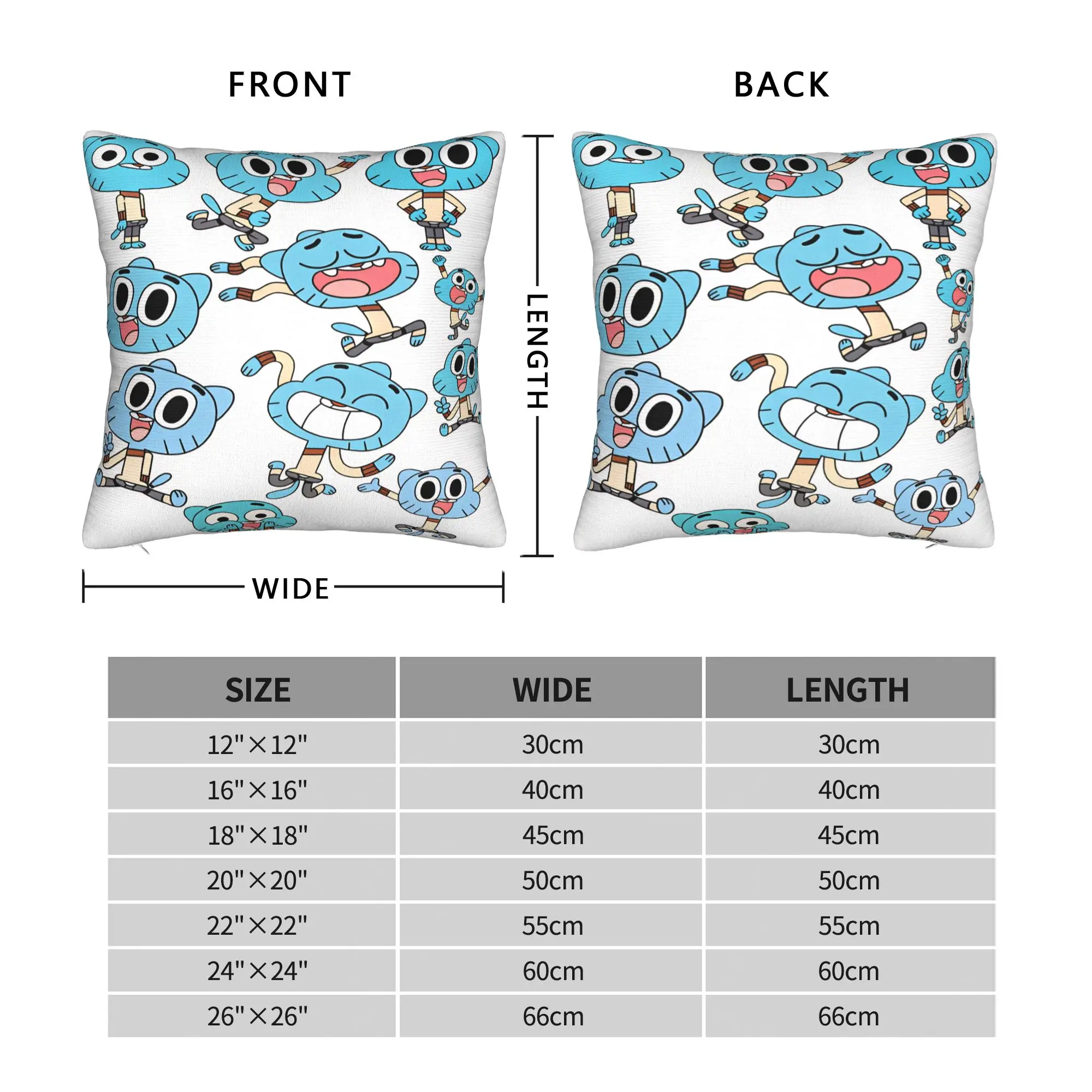 Gumball Gum Ball Watterson Amazing Cartoon  Pillow Case  Soft Pillow Cover Morden Pillowcases For Wedding Party Home Decor