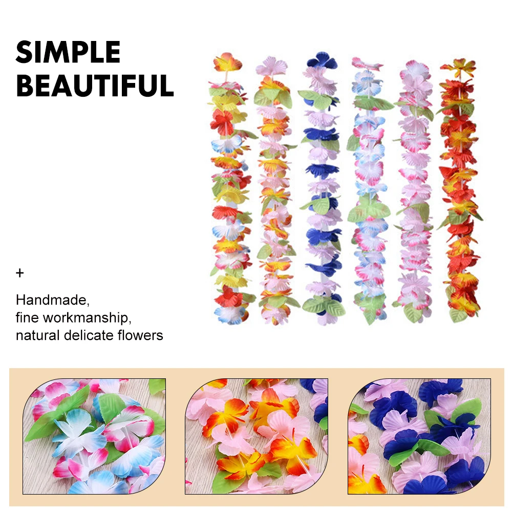 

18 Pcs Garland Combination Hawaii Decorations Party Hairpin Hawaiian Luau Cloth Banquet Garlands