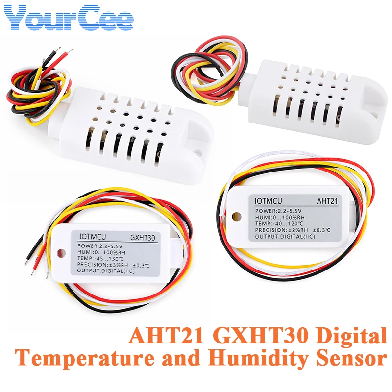 2PCS/1PC GXHT30 AHT21 Digital Temperature and Humidity Sensor Probe IIC I2C Digital Signals Output Sensor Probe Switch Module