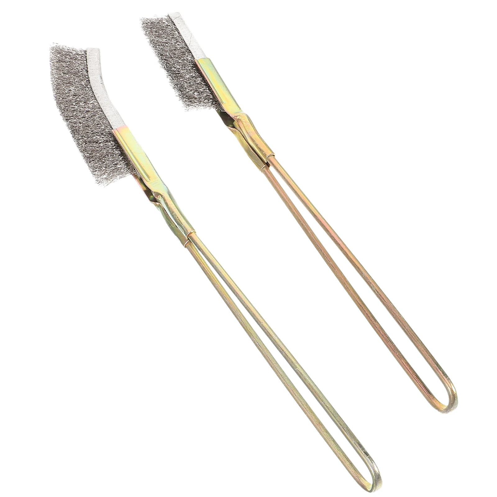 

2pcs Bird Cleaning Brush Stainless Steel Long Bird Cage Stainless Steel Brush Handle Portable Supplies for Birdcage Accessories
