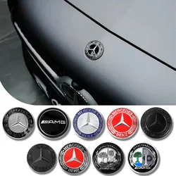 Original Car Front Emblem Cover Decor Auto Refit Accessory For Mercedes Benz W211 W203 W204 W210 W124 AMG W202 CLA CLK W220 W205