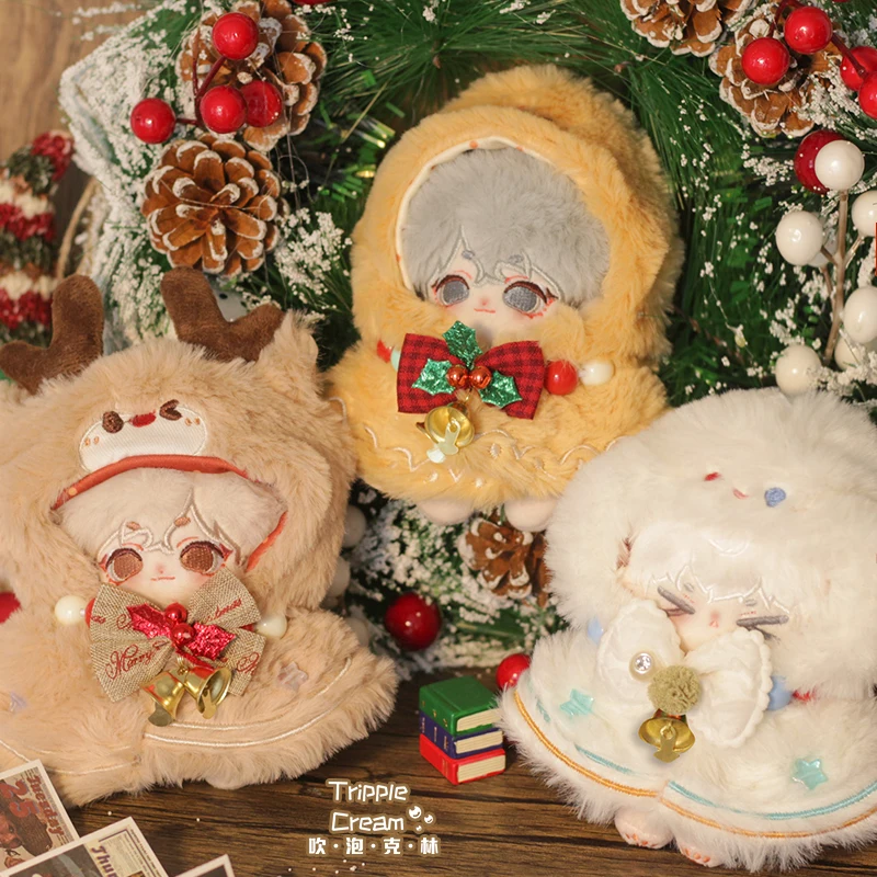 

In Stock Only Doll Clothes Suitable For 10cm Labubu Sp Doll Clothes Christmas Carols Christmas Starfish Body Doll Decorations