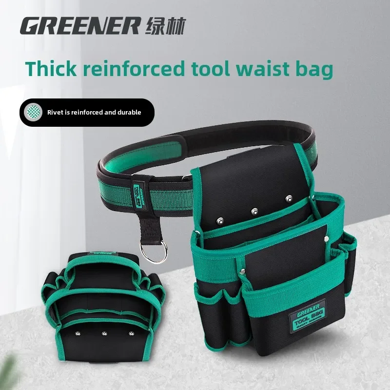 Heavy Duty Tool Belt with Pockets and Hammer Holster for Construction, Woodworking and DIY Projects