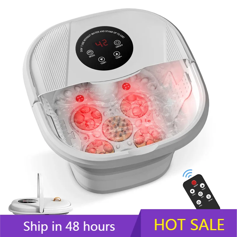 

YTYIN Best Selling Foot Bath Tub Electric Heat Foot Warmer Shiatsu Foldable Foot Spa Massager Roller Machine