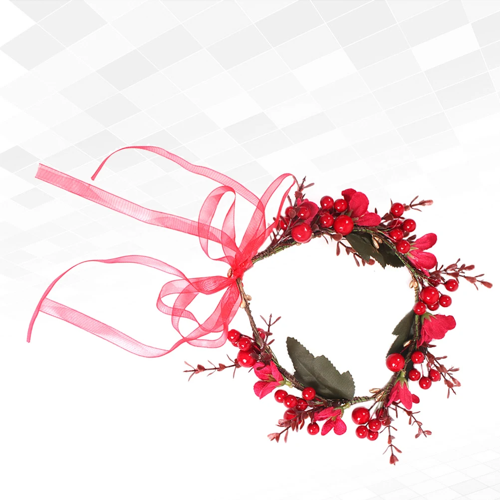 

Flower Headband Hair Ribbon Bridal Headdress Party Hoop Wedding Carnival Masquerade Lightweight Comfortable Selfie Props Brides