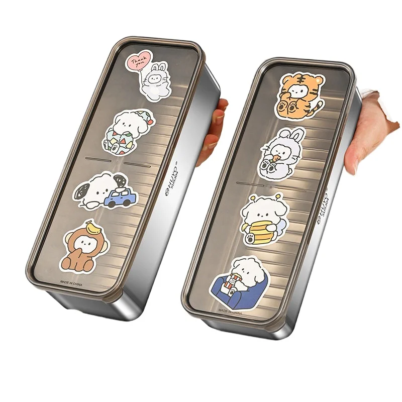 LH refrigerator storage box stainless steel fresh-keeping refrigerator special kitchen dumpling freezing box