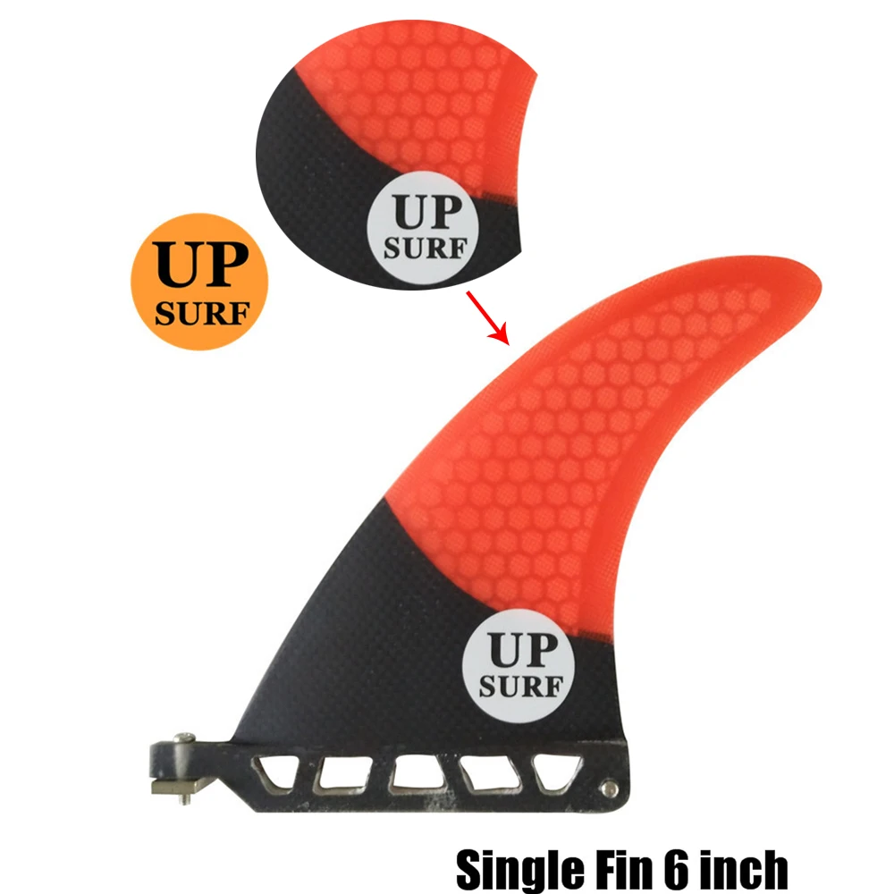 UPSURF 6 inch firberglass carbon single fin surfboard fin paddle board sup fin stand up paddle longboard fin sup board