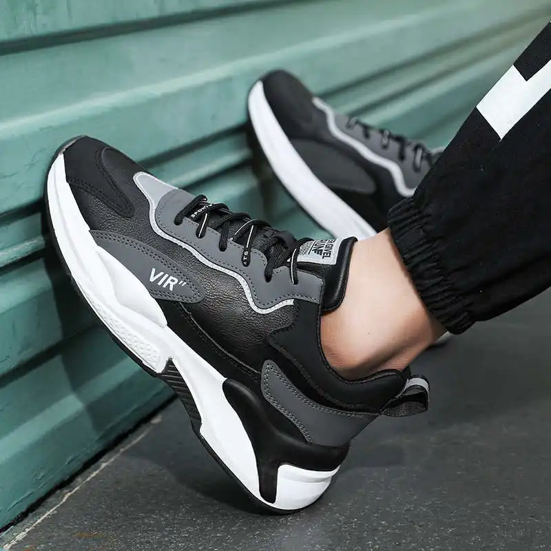 

Autumn Normal Leather Woman Fashion Sneakers Basketball Famous Brand Shoes Tenismasculine Sport Racing Cheaper Flatas