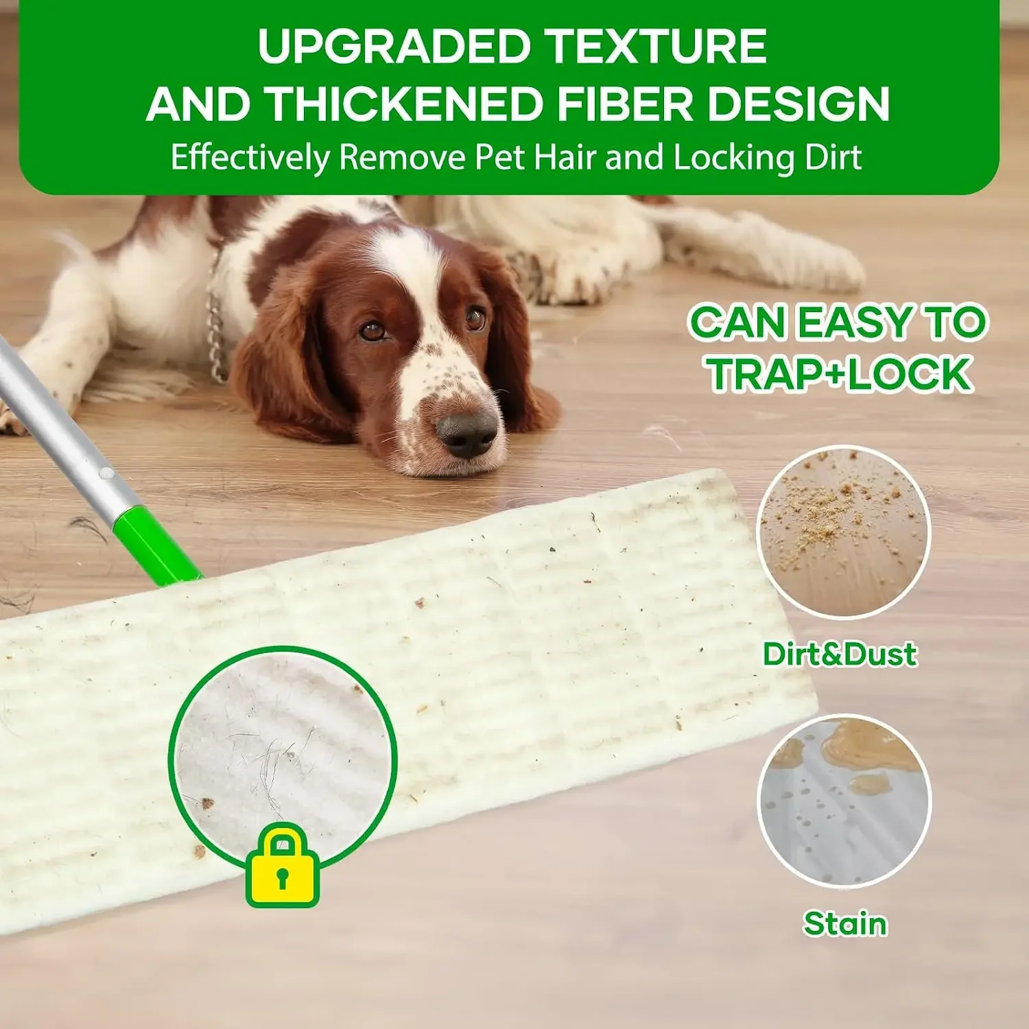 30/60/100Pcs Dry Sweeping Cloths For Swiffer Sweeper, Disposable Electrostatic Dust Mop Pad Refills, Trap Pet Hair & Lint