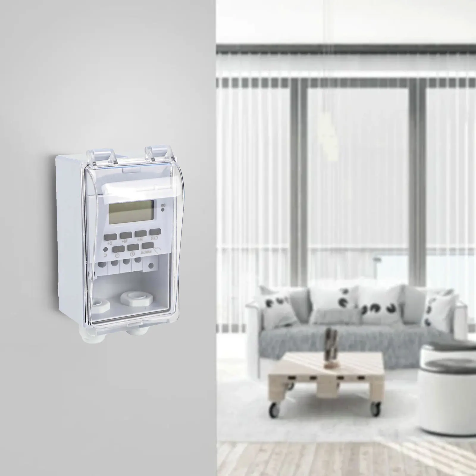 

220V Programmable Intelligent Timer KG316TF Time Controller with Waterproof Cover for Automatic Timing Functions