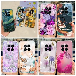 For Cover Huawei Mate 50 Case For Huawei Mate 50 Pro Shockproof Bumper Slim Skin TPU Soft Fundas For Mate50 50Pro Case Butterfly