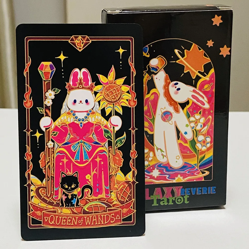 

Galaxy Reverie Tarot cards 78pcs Cute Rabbit-themed Tarot Cards Wait Board games
