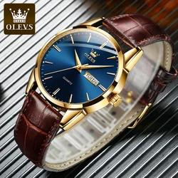 OLEVS Business Mens Quartz Watches Brand Luxury Casual Fashion Men's Watch For Gifts Date Week Waterproof luminous Wrist watch