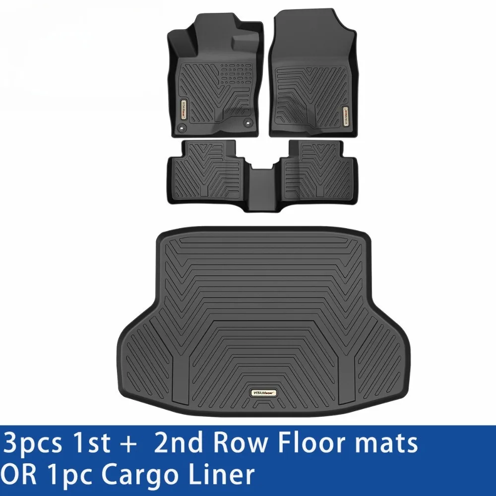 3D TPE Floor Mats + Cargo Liner Set for 2016- 2021 Honda Civic Sedan All Weather