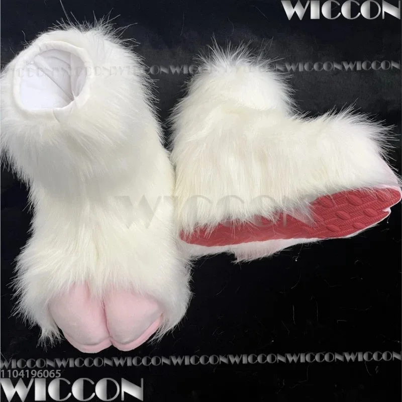 

25COSFurry Foot Cute Shoes Fursuit Kigurumi Cosplay Animal Beast Foot Multicolor Furred Costume Gift Holloween Roleplay Customiz