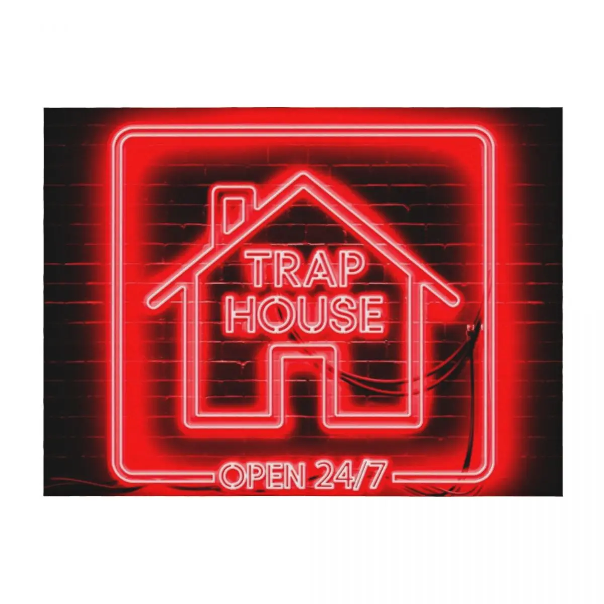 

Trap House Throw Blanket for winter Flannel Fabric sofa bed Vintage Blankets