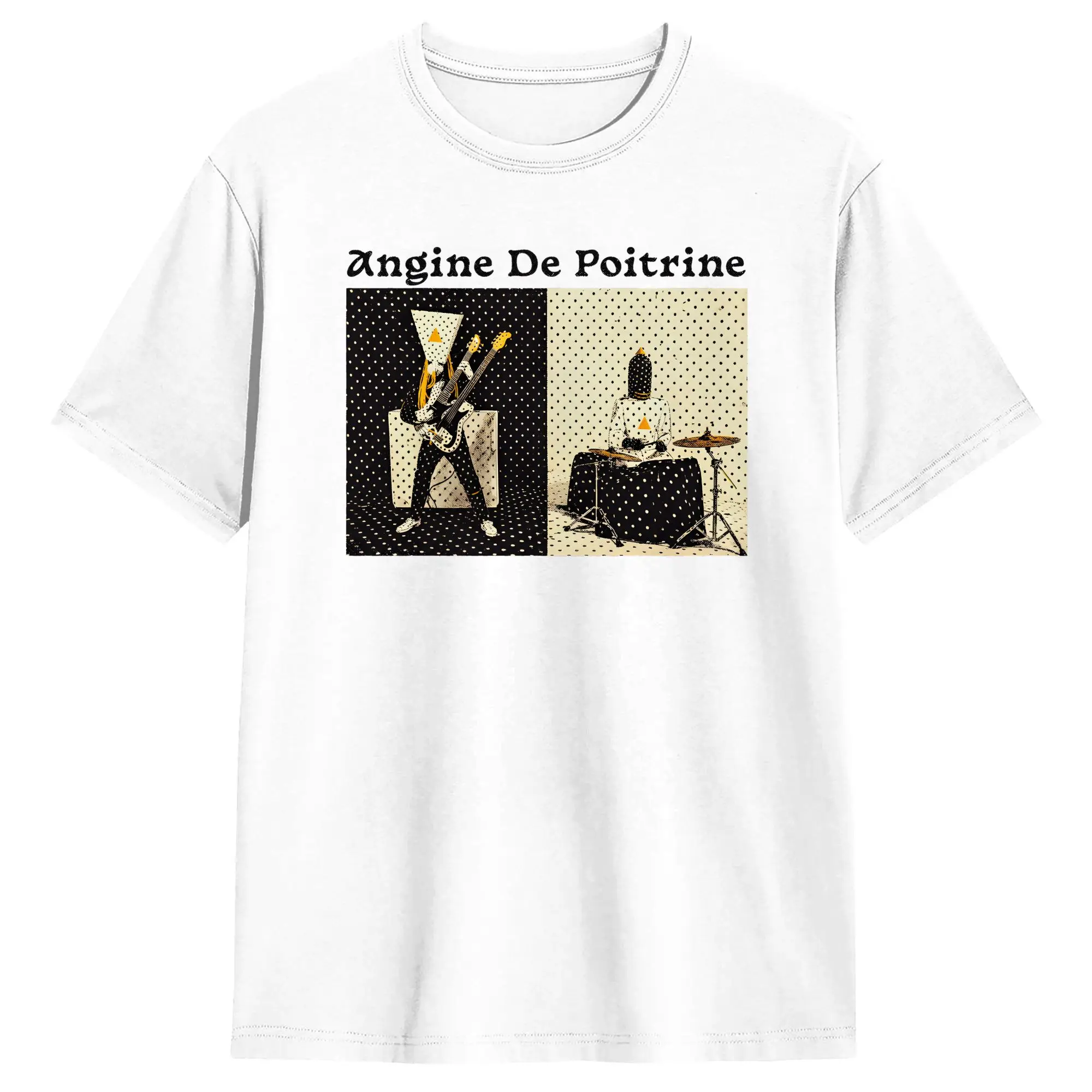 Men's T-Shirt Angine De Poitrine Band Fashion Cotton Tees Short