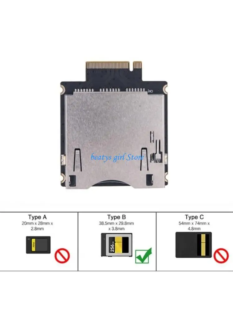 

C7AB CFExpress TypeA TypeB to NVMe Converter CFe NVMe Adapter PCIE4.0 Expansion
