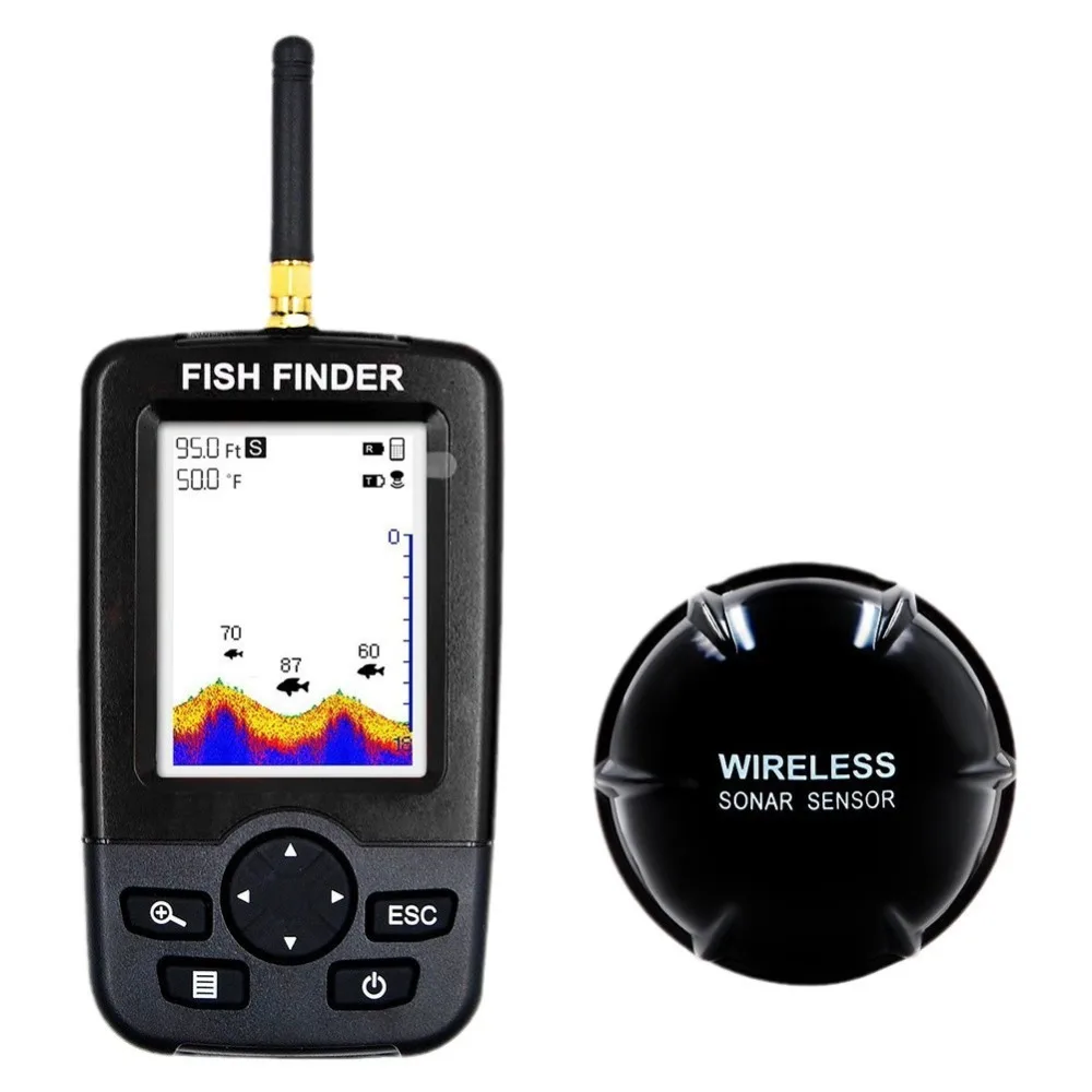جهاز كشف الأسماك السونار الاحترافي اللاسلكي، شاشة ملونة تحت الماء، أسلم صدى مصمم خصيصًا لقوارب الصيد