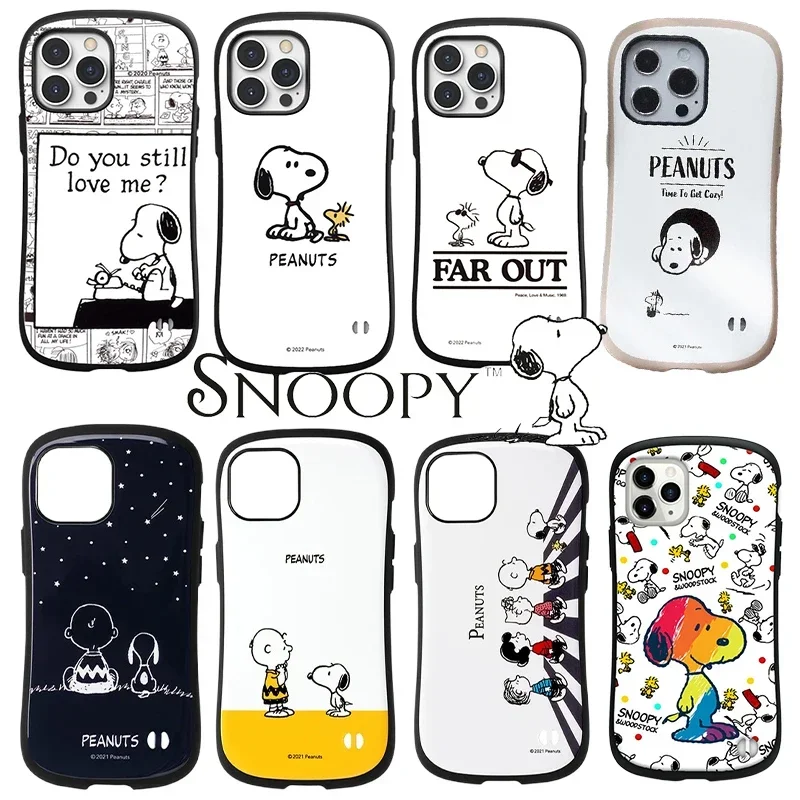 Snoopy Soft Shell Phone Case for Apple IPhone 15 14 13 11 12 Pro X XR XS Max Shockproof Cute Protection Back Cover Birthday Gift