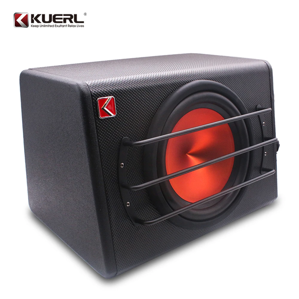 High quality 1500W trapezoid subwoofer high power active 10 inch car subwoofer