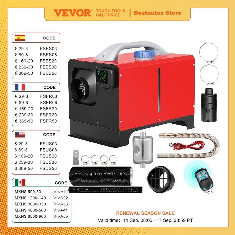 VEVOR Calentador de Aire Diésel