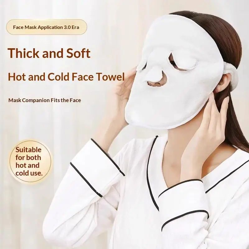 Reusable Hot Cold Compress Face Mask Towel Luxury Soft Ideal Gift for Mom Women Home Spa Skincare Treat