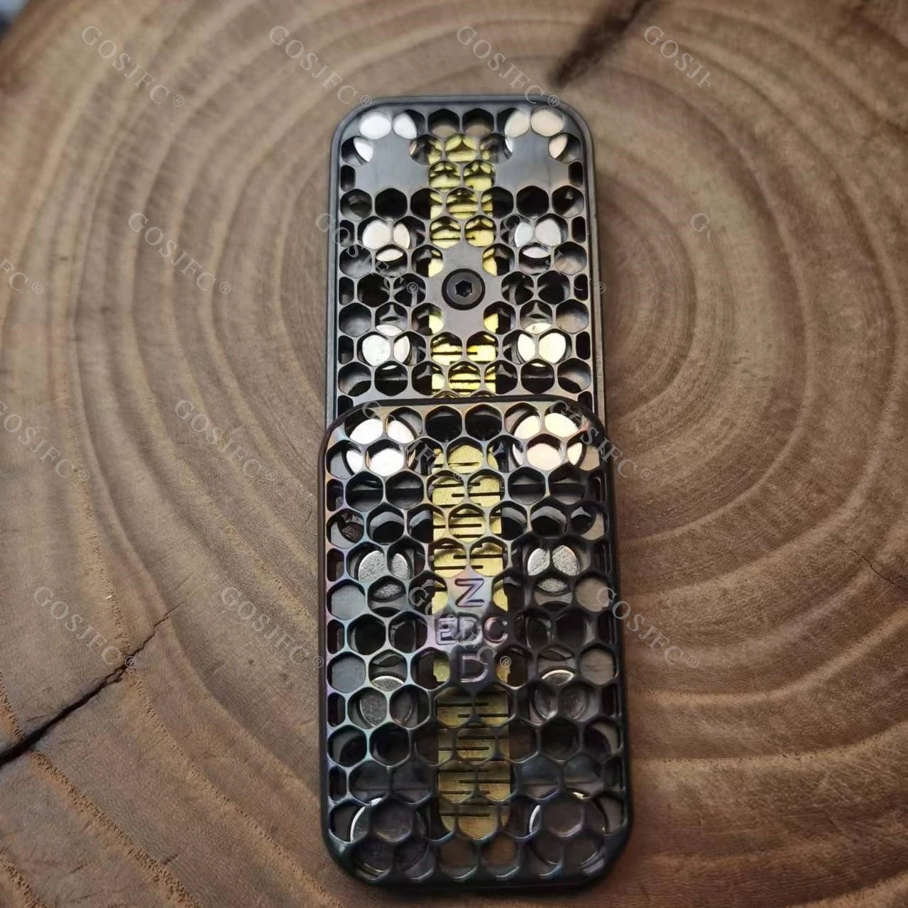 ZDEDC X4 Hollow Out Unlimited Pushing Slider EDC Push Cards Stress Relief Toys Fingertip Gyro