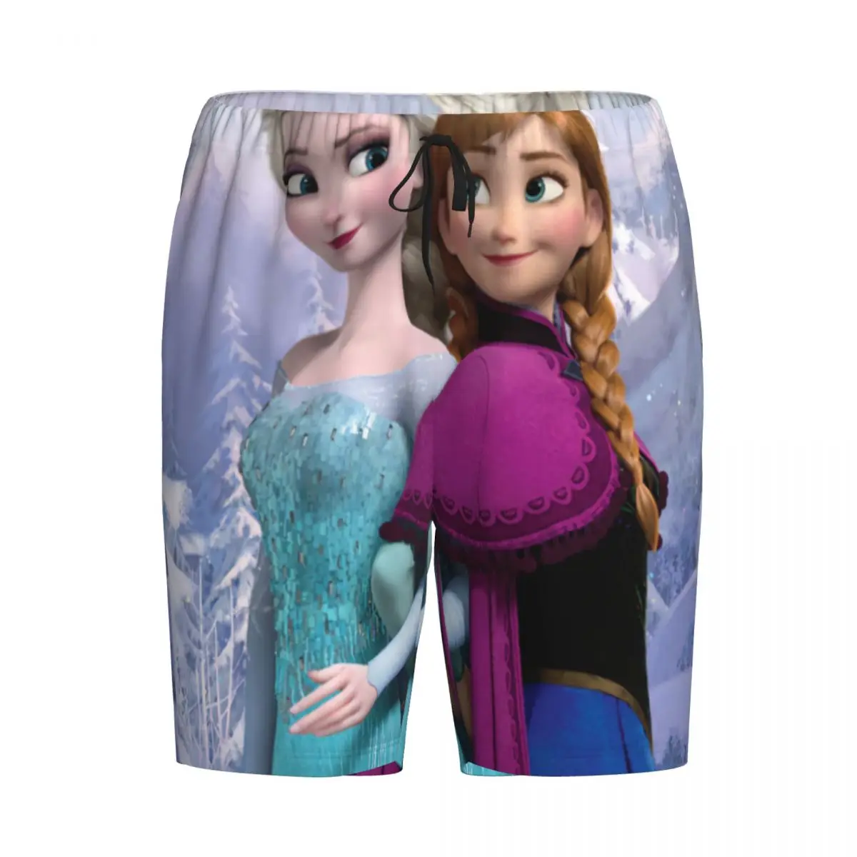 Benutzer definierte Cartoon gefrorene Pyjama hosen für Männer Anna und Elsa Lounge Schlafs horts Kordel zug Nachtwäsche pjs mit Taschen