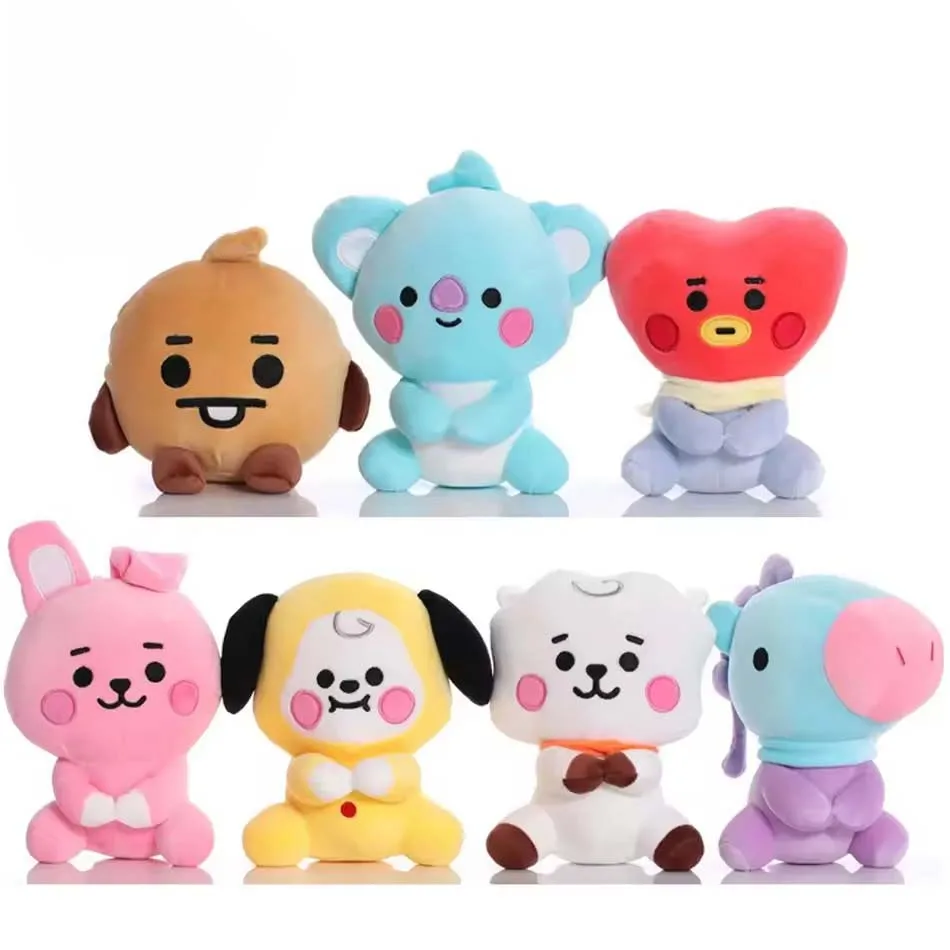 Hot sold B-T-21 Plush Toy Tata Koay Shooky Mang Cooky Cartoon Animal Backpack Key Mobile Phone Pendant Office Toys Friend Gift