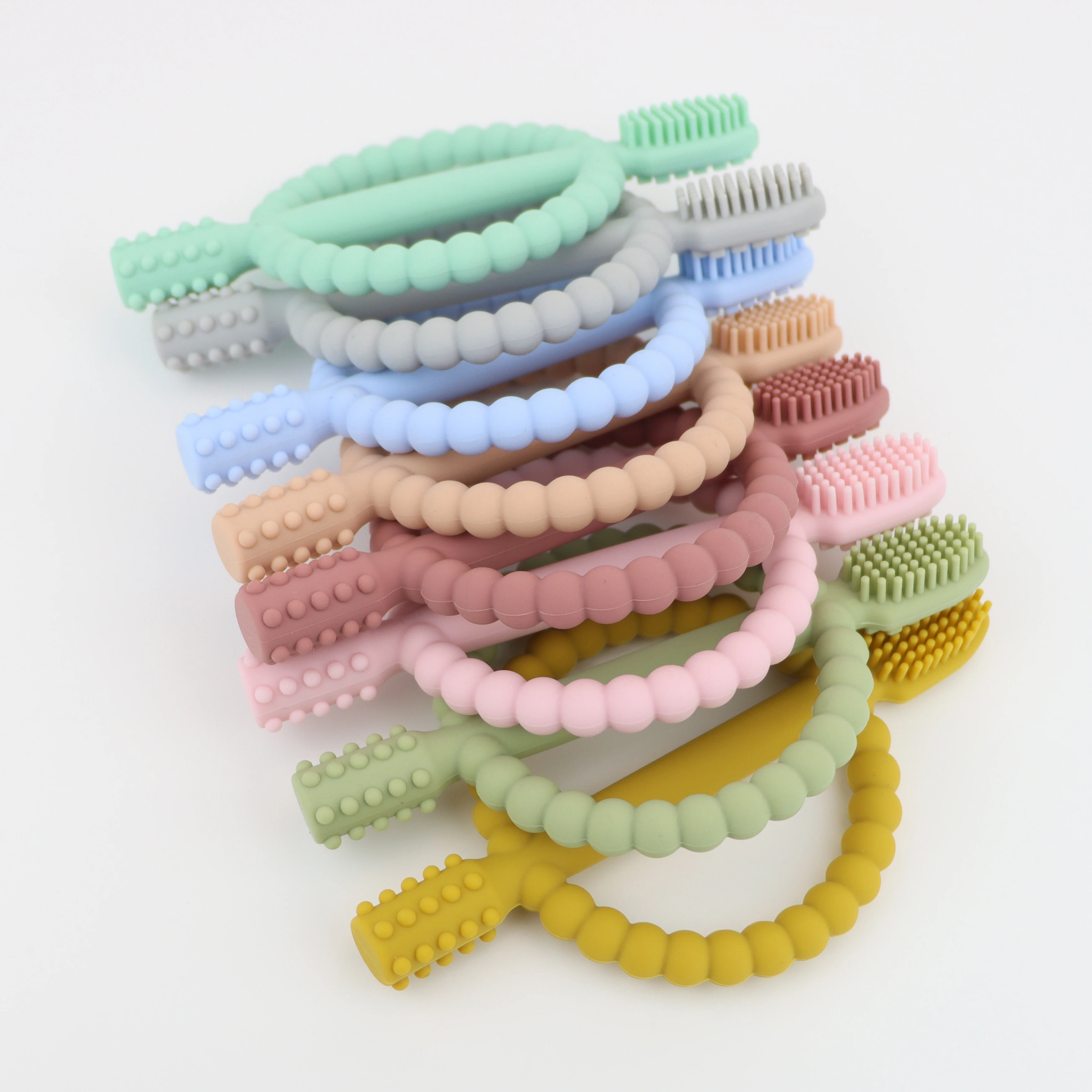 1PC Baby Toothbrush Children 360 Degree Child Toothbrush Teethers Baby Brush Silicone Kids Teeth Oral Care Cleaning