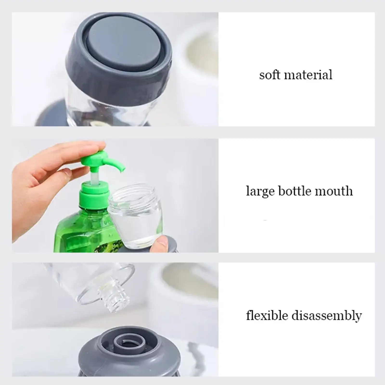 Kitchen Soap brush Dish Cleaning tools Dispensing Brush Wash Clean Tool Soap Dispenser Brush Kitchen Cleaning Tools Easy to USE