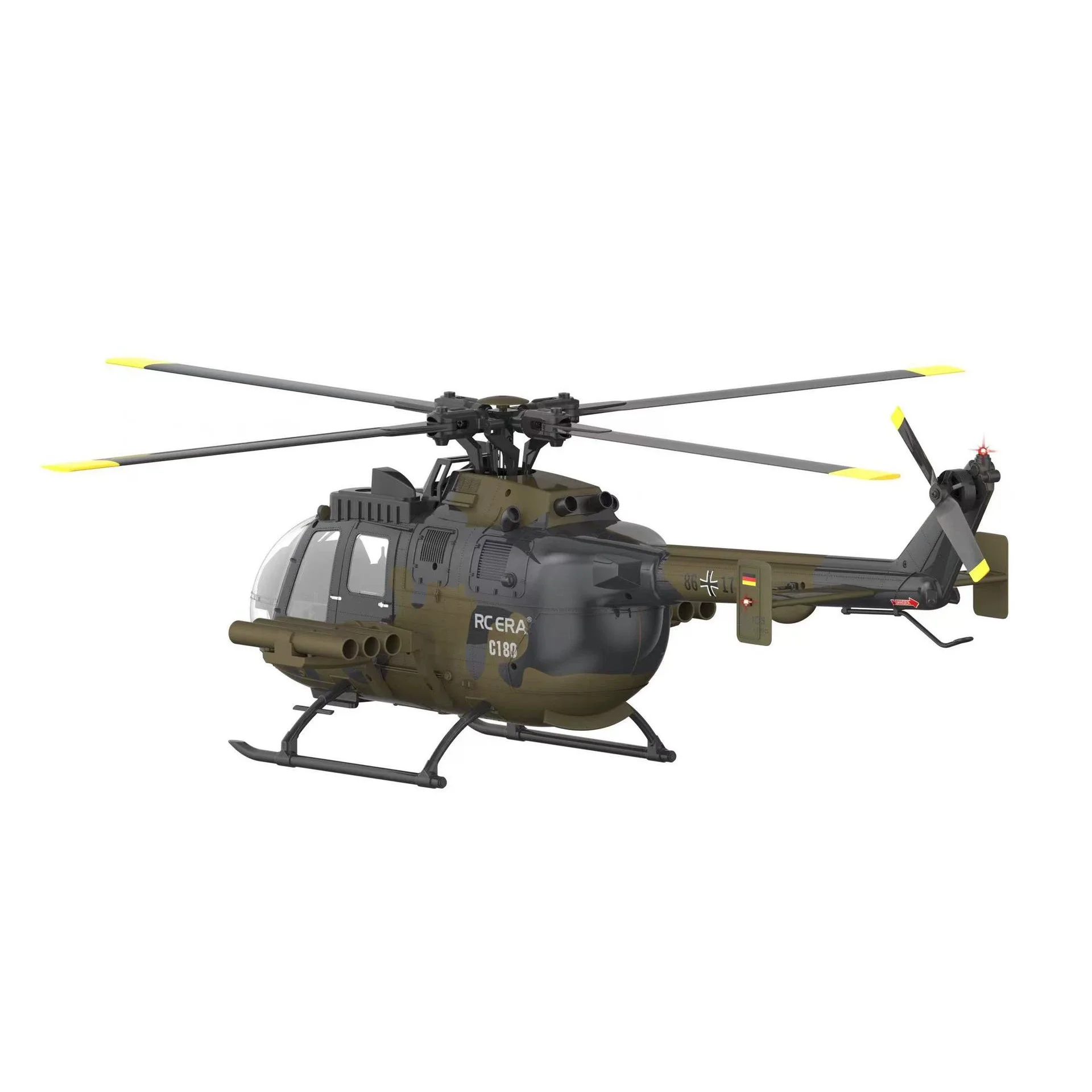 RCERA six-channel single propeller aileron-free helicopter BO105 model stunt remote control airplane toy birthday gift