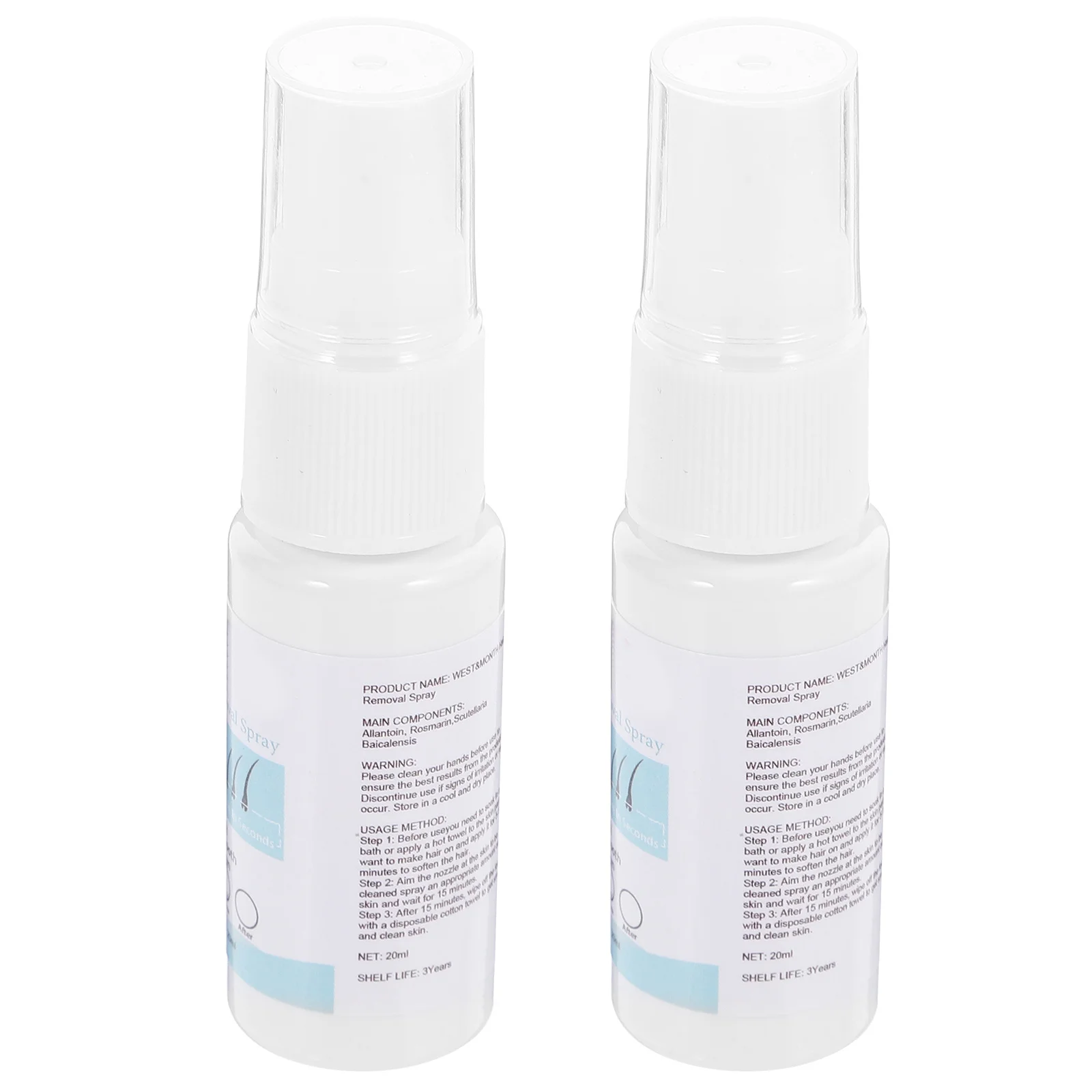 رذاذ مثبط الشعر 2 زجاجات رذاذ إزالة الشعر المحمول غير المؤلم للجسم والوجه والساق والذراع تحت الإبط والصدر للرجال والنساء #5