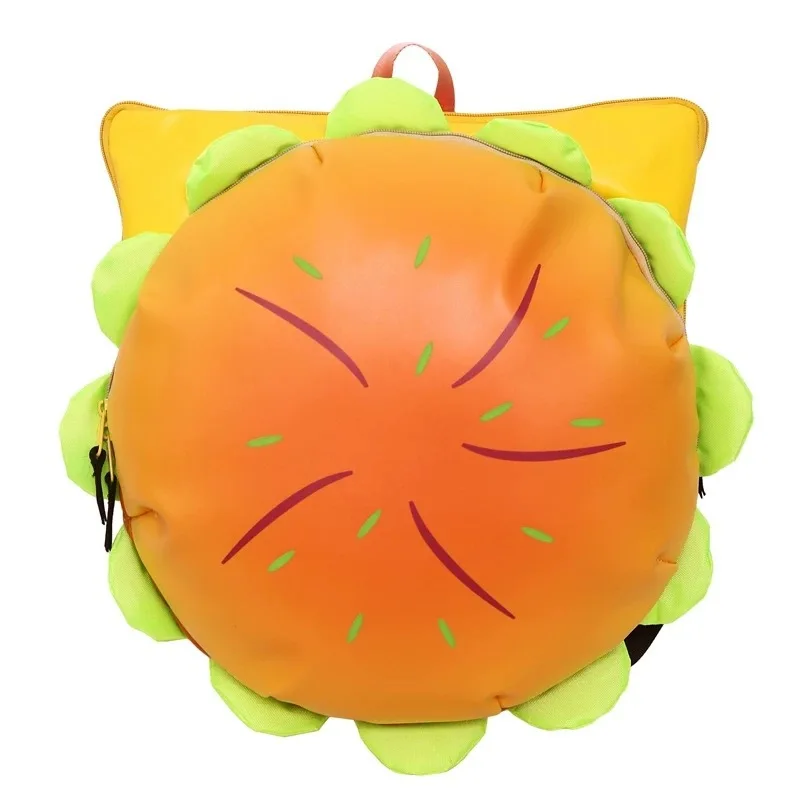 2026 Cute 3D Hamburger Backpack Cartoon Cheese Burger Crossbody Bag Large Capacity Funny Parent-Child School Bag for Kids Adults view 4